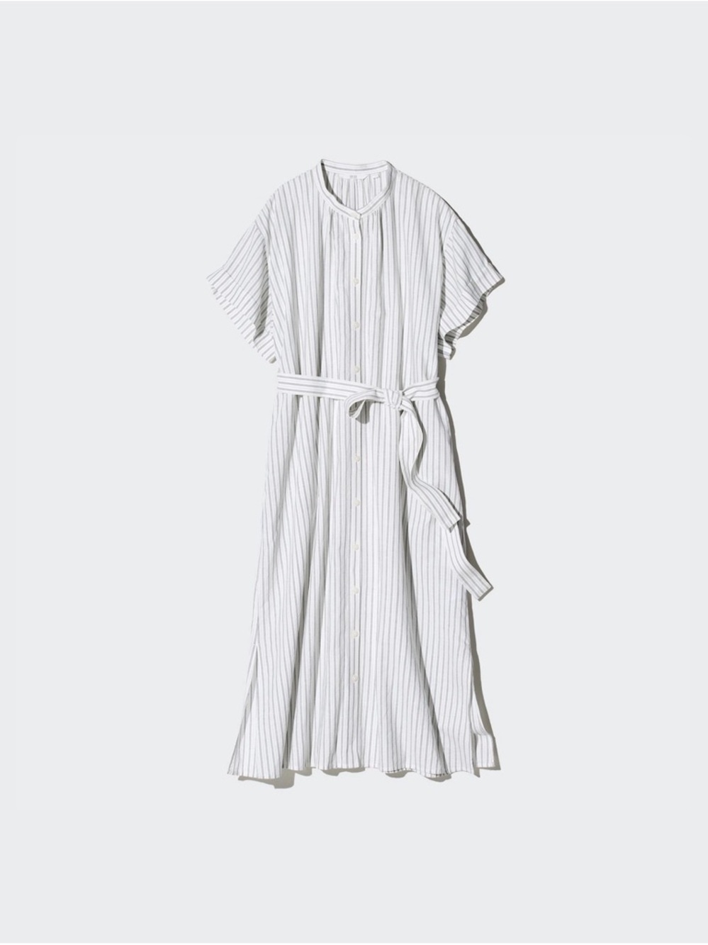 Uniqlo Linen Blend Relaxed Dress | Striped (Run Large)